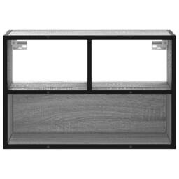 Berkfield Home TV Cabinet Grey Sonoma 60x31x39.5 cm Engineered Wood & Metal - thumbnail 4