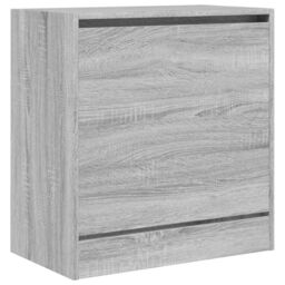 Berkfield Home Shoe Cabinet Grey Sonoma 60x34x63.5 cm Engineered Wood - thumbnail 4