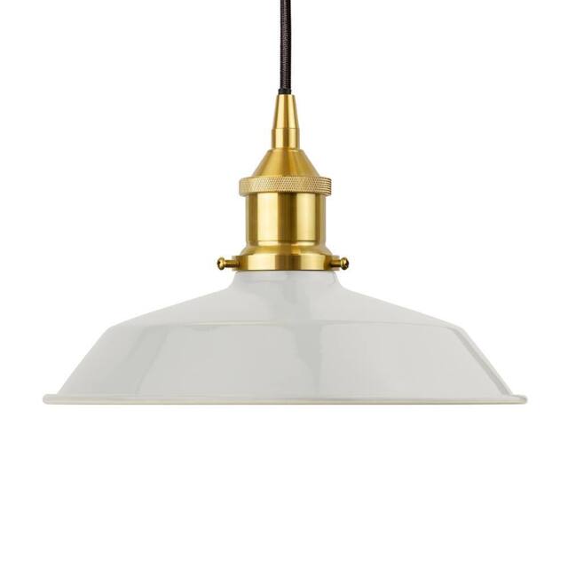 SE Home Pale Grey Small Trinity Metal Pendant Light - Polished Brass - image 1