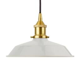 SE Home Pale Grey Small Trinity Metal Pendant Light - Polished Brass - thumbnail 1