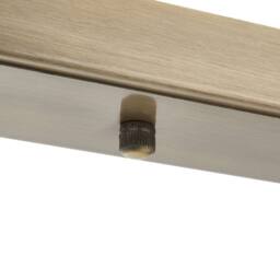 First Choice Lighting Rushcombe - Antique Brass with Glass Shades 3 Light Bar Pendant in Bronze - thumbnail 6