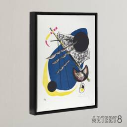 "Artery8 Small Worlds II Abstract Painting Kandinsky Framed Canvas Wall Art in White - Size: W12"" x H16""" - thumbnail 2