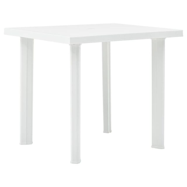 Berkfield Home Garden Table White 80x75x72 cm Plastic - Size: 80 x 75 x 72 cm - image 1