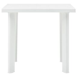 Berkfield Home Garden Table White 80x75x72 cm Plastic - Size: 80 x 75 x 72 cm - thumbnail 2