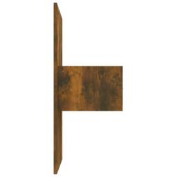 Berkfield Home Classic Bed Headboard with Cabinets Smoked Oak Engineered Wood in Brown - thumbnail 7