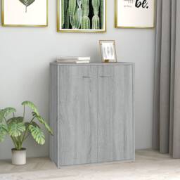 Berkfield Home Sideboard Grey Sonoma 60x30x75 cm Engineered Wood - Size: 60 x 30 x 75 cm - thumbnail 2