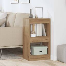 Berkfield Home Book Cabinet/Room Divider Artisan Oak 40x30x72 cm in Brown - Size: 40 x 30 x 72 cm - thumbnail 2