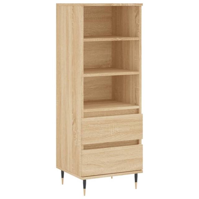 Berkfield Home Highboard Sonoma Oak 40x36x110 cm Engineered Wood in Light Oak - Size: 40 x 36 x 110 cm - image 1