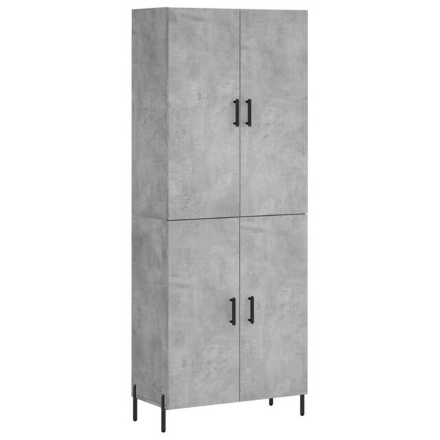 Berkfield Home Highboard Concrete Grey 69.5x34x180 cm Engineered Wood - image 1