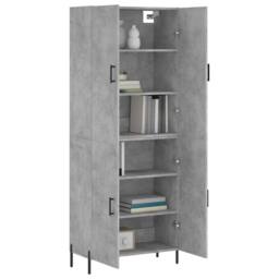 Berkfield Home Highboard Concrete Grey 69.5x34x180 cm Engineered Wood - thumbnail 3
