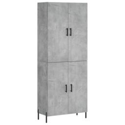 Berkfield Home Highboard Concrete Grey 69.5x34x180 cm Engineered Wood - thumbnail 1