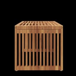 Berkfield Home Garden Side Table 70x37.5x35.5 cm Solid Wood Teak in Brown - thumbnail 6