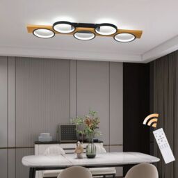 Garwarm Black Five-circle design Light LED Flush Mount, 99.99cm, 3000K-6500K - thumbnail 9