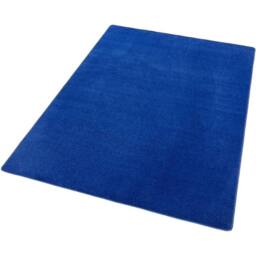 THE RUGS Uni Colours Modern Plain Rug Short Pile Polypropylene Area Rug in Blue - Size: 133 cm diameter - thumbnail 3