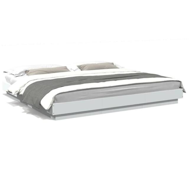 Berkfield Home Bed Frame without Mattress White 180x200 cm Super King - image 1