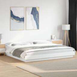 Berkfield Home Bed Frame without Mattress White 180x200 cm Super King - thumbnail 2