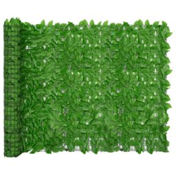 Berkfield Home Balcony Privacy Screen with Green Leaves 300x150 cm - thumbnail 2