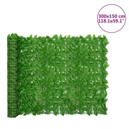 Berkfield Home Balcony Privacy Screen with Green Leaves 300x150 cm - thumbnail 6