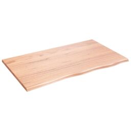 Berkfield Home Wall Shelf Light Brown 100x60x2 cm Treated Solid Wood Oak - Size: 100 x 60 x 2 cm - thumbnail 1