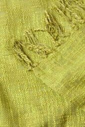 Homescapes Nirvana Slub Cotton Throw in Lime - Size: 255 cm x 360 cm - thumbnail 5