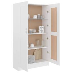 Berkfield Home Book Cabinet White 82.5x30.5x150 cm Engineered Wood - thumbnail 4