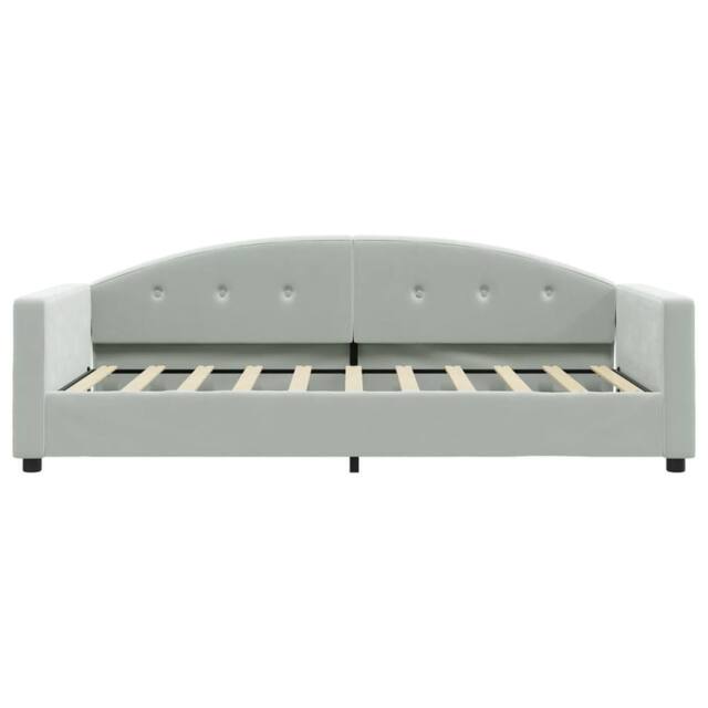 Berkfield Home Modern Day Bed Light Grey 90x190 cm Velvet - image 1