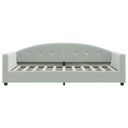 Berkfield Home Modern Day Bed Light Grey 90x190 cm Velvet - thumbnail 1