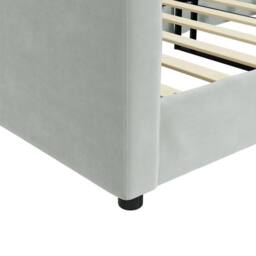 Berkfield Home Modern Day Bed Light Grey 90x190 cm Velvet - thumbnail 6