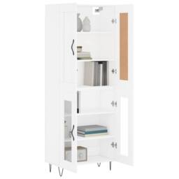 Berkfield Home Highboard White 69.5x34x180 cm Engineered Wood - thumbnail 3