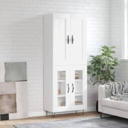 Berkfield Home Highboard White 69.5x34x180 cm Engineered Wood - thumbnail 2