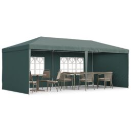 OUTSUNNY 6m x 3m Garden Gazebo Marquee Canopy Party Tent Canopy Patio in Green - thumbnail 2