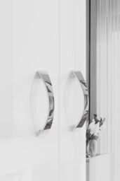 FWStyle High Gloss White 2 Door Mirrored Double Wardrobe - thumbnail 4