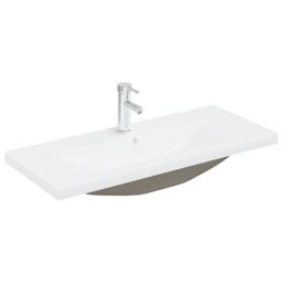 Berkfield Home Sink Cabinet with Built-in Basin & Faucet Artisan Oak in Brown - thumbnail 5