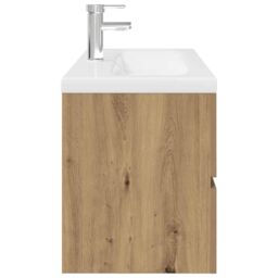 Berkfield Home Sink Cabinet with Built-in Basin & Faucet Artisan Oak in Brown - thumbnail 7