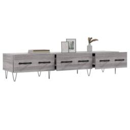 Berkfield Home TV Cabinet Grey Sonoma 150x36x30 cm Engineered Wood - Size: 150 x 36 x 30 cm - thumbnail 4