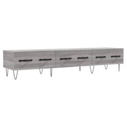 Berkfield Home TV Cabinet Grey Sonoma 150x36x30 cm Engineered Wood - Size: 150 x 36 x 30 cm - thumbnail 1