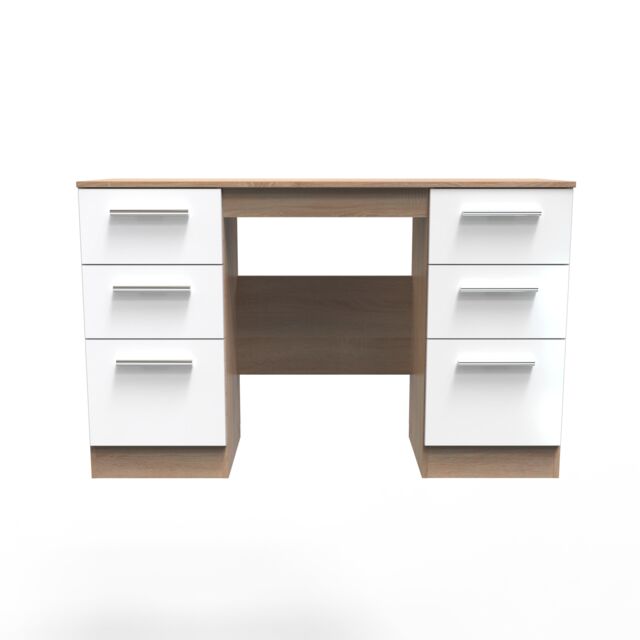 Ready Assembled 2 U Trent Double Pedestal Desk (Ready Assembled) in White - image 1
