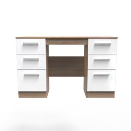 Ready Assembled 2 U Trent Double Pedestal Desk (Ready Assembled) in White - thumbnail 1