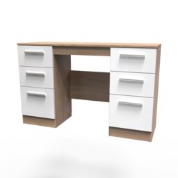 Ready Assembled 2 U Trent Double Pedestal Desk (Ready Assembled) in White - thumbnail 3
