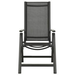 Berkfield Home Soft 7 Piece Garden Dining Set Aluminium Anthracite in Black - thumbnail 8