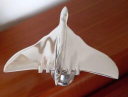 Inspirational Gifting Vulcan Aeroplane Ornament Aluminium Plane Sculpture Gift in Silver - thumbnail 5