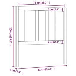 Berkfield Home Bed Headboard Honey Brown 81x4x100 cm Solid Wood Pine - Size: 81 x 4 x 100 cm - thumbnail 6