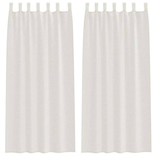 Berkfield Home Curtains with Curtains 2 pcs Cream 140 x 225 cm Polyester - image 1