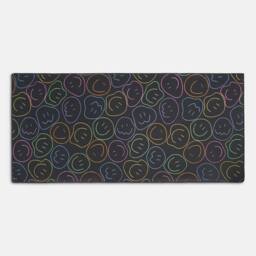 OHS Smiley Face Beach Towel Bath Travel Quick Dry Microfibre Absorbent in Black - thumbnail 4