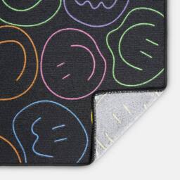 OHS Smiley Face Beach Towel Bath Travel Quick Dry Microfibre Absorbent in Black - thumbnail 5