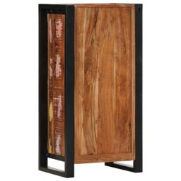 Berkfield Home Bedside Cabinet 40x30x80 cm Solid Wood Reclaimed in Brown - Size: 40 x 30 x 80 cm - thumbnail 4