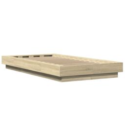 Berkfield Home Bed Frame without Mattress Sonoma Oak 100x200 cm in Brown - thumbnail 6
