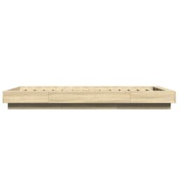 Berkfield Home Bed Frame without Mattress Sonoma Oak 100x200 cm in Brown - thumbnail 5