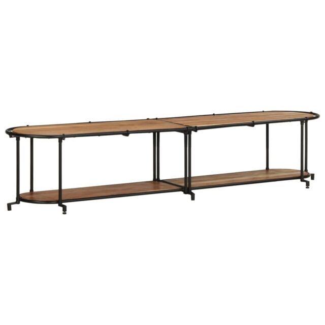 Berkfield Home TV Cabinet 200x42x40 cm Solid Wood Acacia in Brown - Size: 200 x 42 x 40 cm - image 1