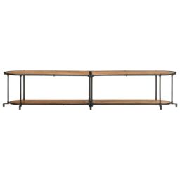 Berkfield Home TV Cabinet 200x42x40 cm Solid Wood Acacia in Brown - Size: 200 x 42 x 40 cm - thumbnail 4